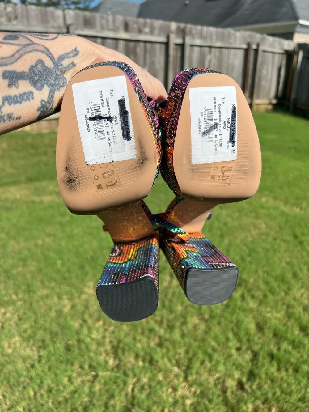 Kurt Geiger Brixton Multicolor Jeweled Platform Sandals – 🌈